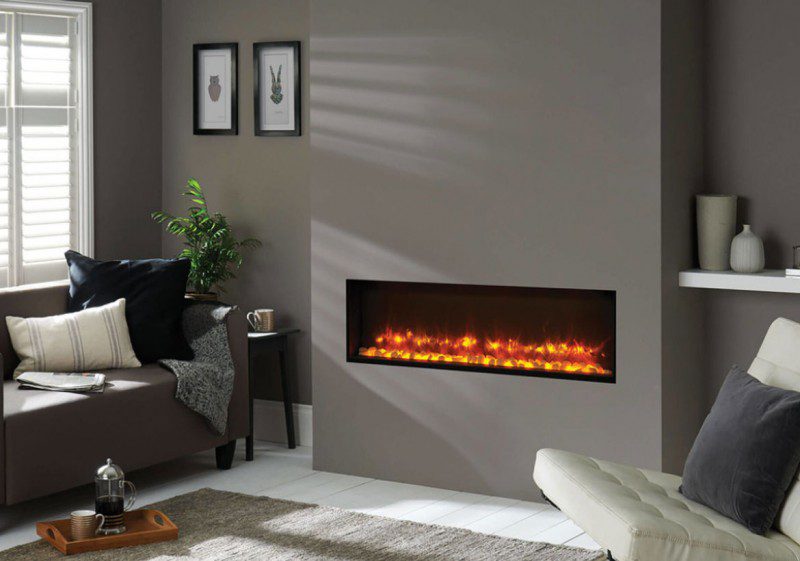 21 Eccentric Electric & Gas Linear Fireplace Ideas | Sebring Design Build