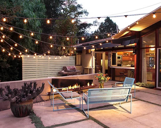 Outdoor Patio LED & Bistro String Lights Ideas