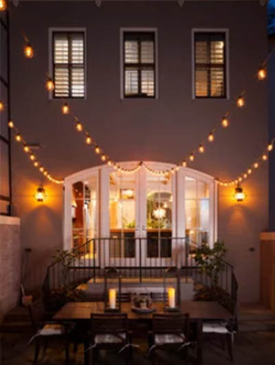 30 Outdoor Patio Led Bistro String Lights Ideas Sebring Design