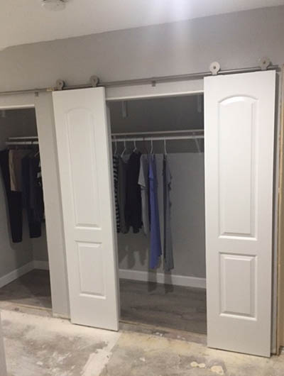 closet door opening renovation