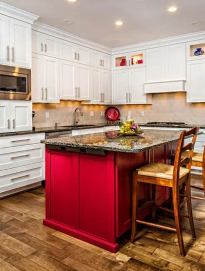 Red Kitchen Cabinets | Sebring Design Build | Kitchen Remodeling