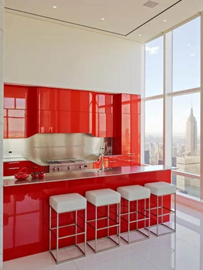 Red Kitchen Cabinets | Sebring Design Build | Kitchen Remodeling