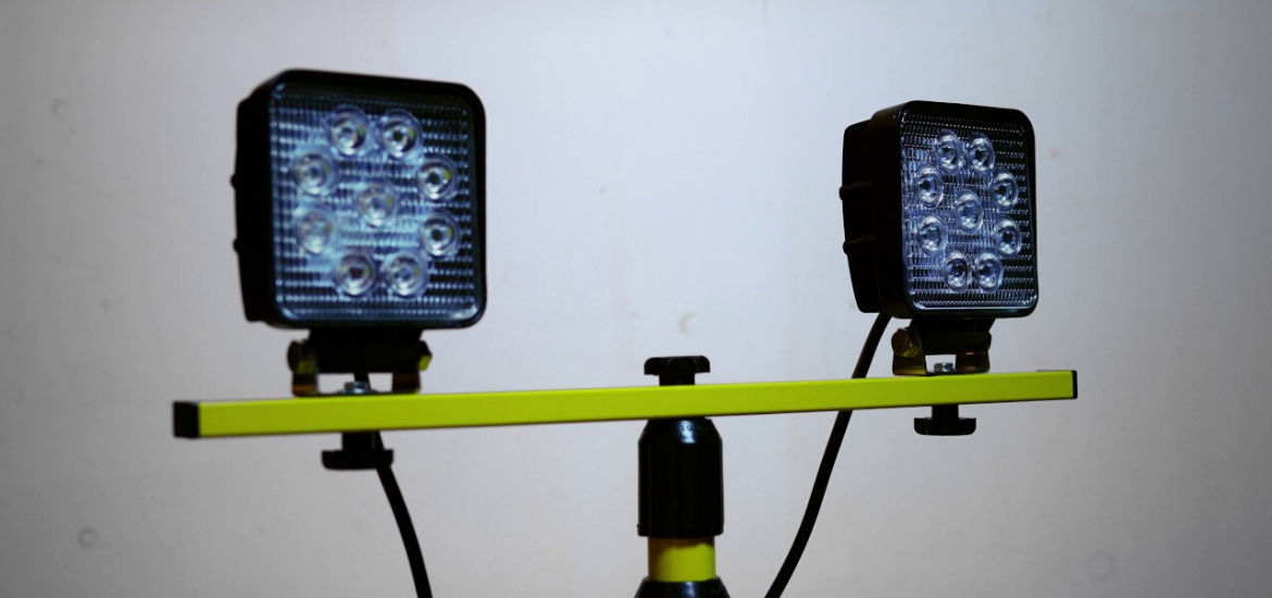 5000LM 50W LED Work Light Waterproof Adjustable 360/270 degree Flood Lamp Stand 