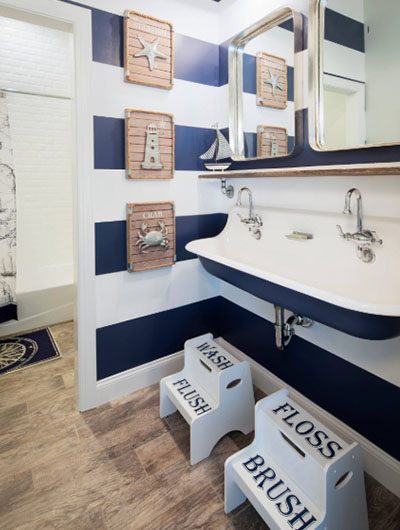 Coastal Bathroom Ideas / 31 Nautical Coastal Beach Bathroom Decor Ideas Sebring Design Build : The sinks are more rectangular and set deeper, the wood that the frame and cabinet is composed of is available in many unusual styles, such as rustic an…