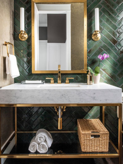 23 Green Tile Design Ideas For Your, Olive Green Bath Tiles