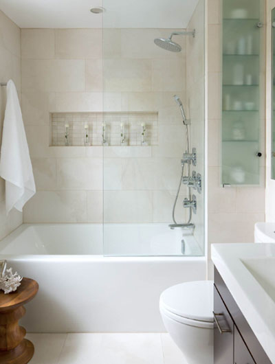 45 Small Master Bathroom Design Ideas, Tile Shower Ideas For Small Bathrooms With Tub