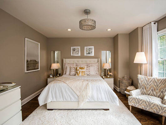 Brown Walls Bedroom Black White Decor