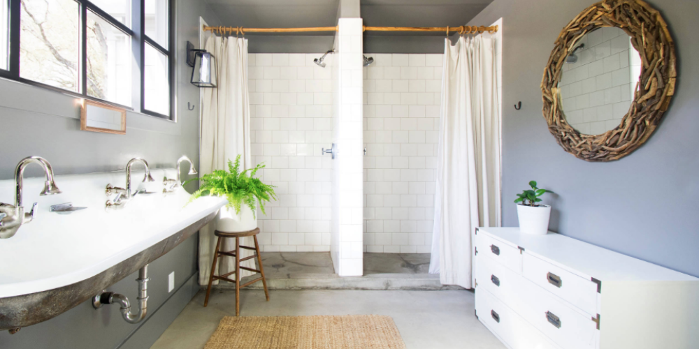 33 Modern Farmhouse Bathroom Ideas, Rustic Modern Farmhouse Bathroom Vanity
