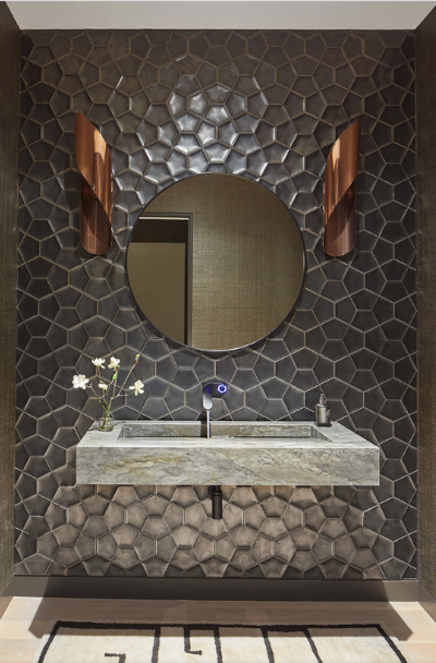 23 Metallic Tile Design Ideas For Your, Metal Wall Tiles Decor