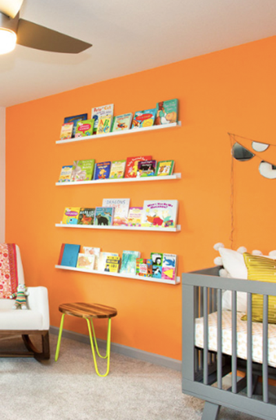 Orange Bedroom Decor Ideas Sebring Design Build - Orange Wall Room Ideas