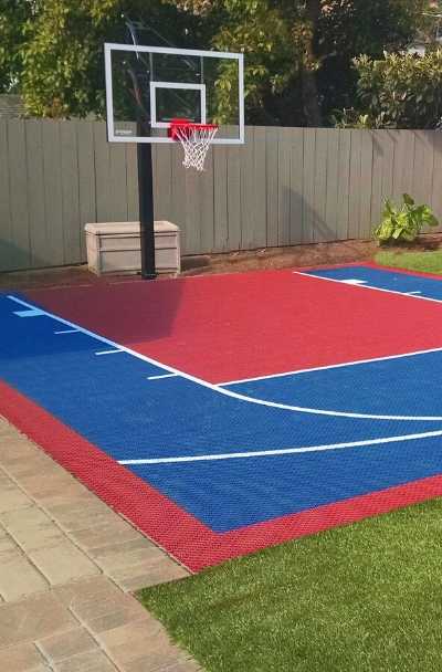 basketball half court dimensions backyard