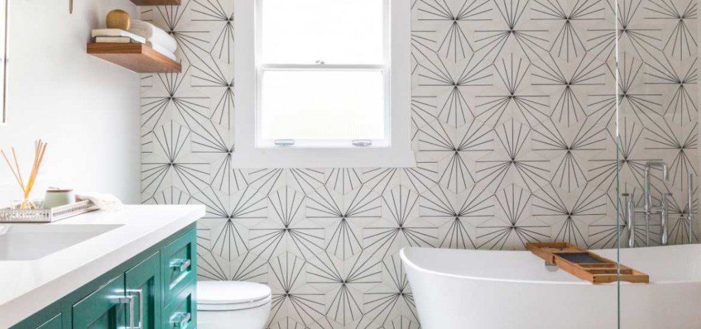 23 Really Cool Hexagon Shape Tile Ideas, Hex Tile Bathroom