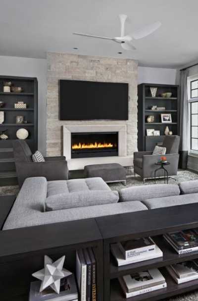 Black Couch Living Room Decor, Black And Grey Living Room Decor