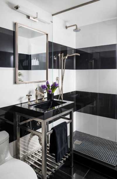 23 Black White Tile Design Ideas, Black And White Bathroom Tiles Ideas