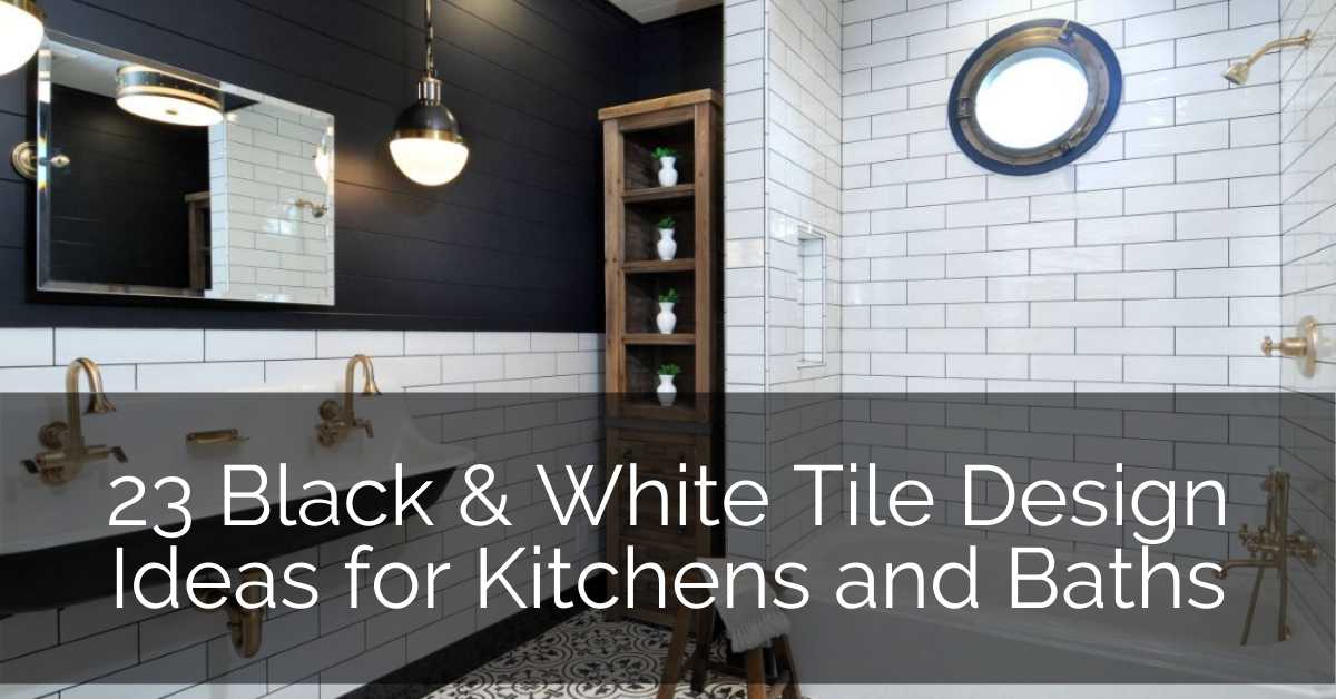 23 Black White Tile Design Ideas, Black White Kitchen Floor Tile