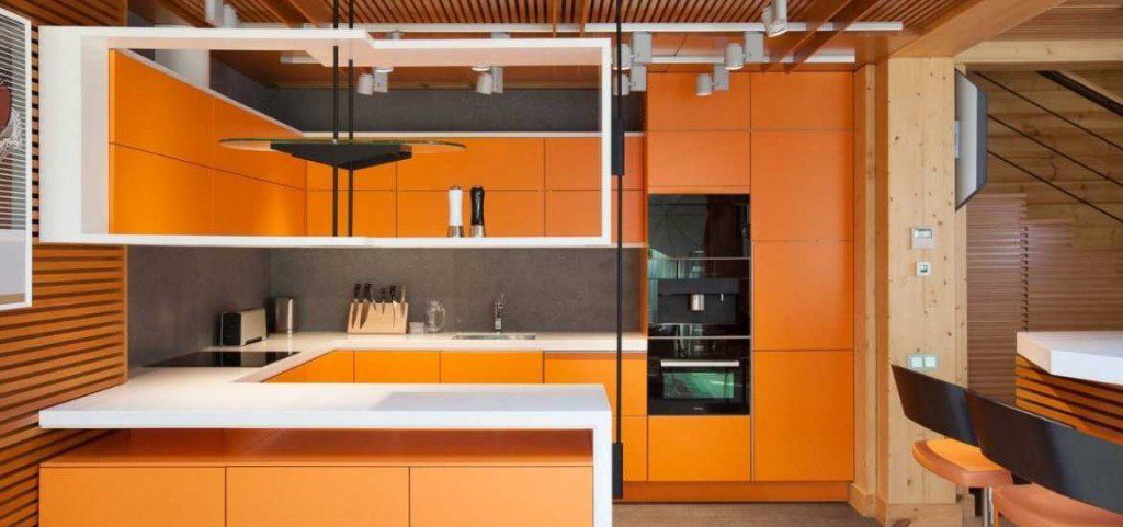 23 Orange Kitchen Cabinet Ideas, Orange Kitchen Cabinets