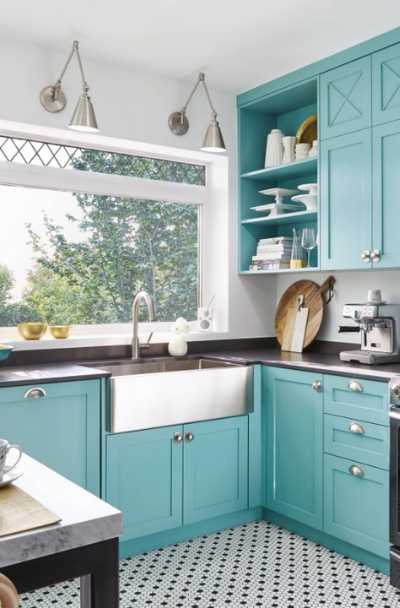 teal-light-blue-kitchen-cabinet-ideas