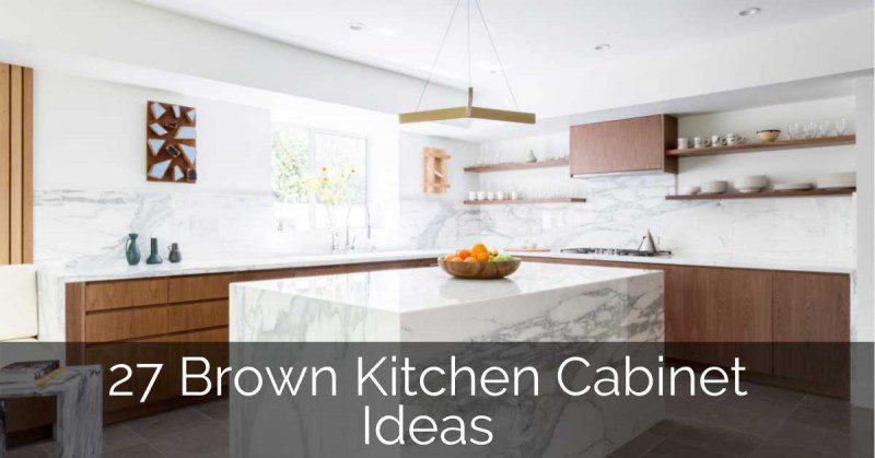 27 Brown Kitchen Cabinet Ideas FI 0 800x419 