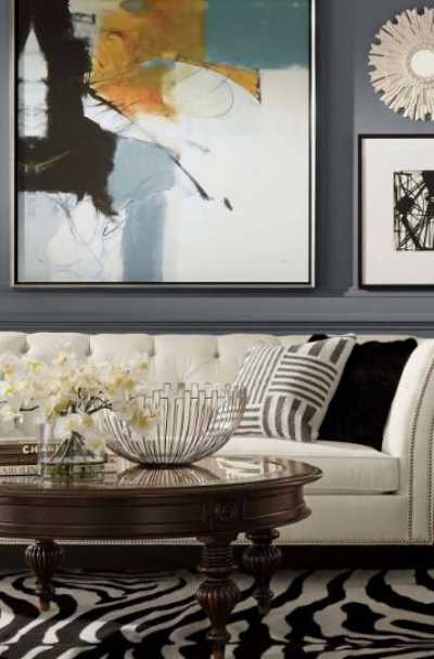 white and black art deco living rooms