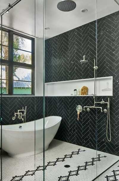 23 Black Tile Design Ideas For Your, Black Tiles In Bathroom Ideas
