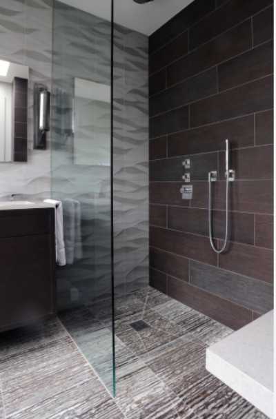 23 Brown Tile Design Ideas For Your, Dark Brown Tile Bathroom Floor