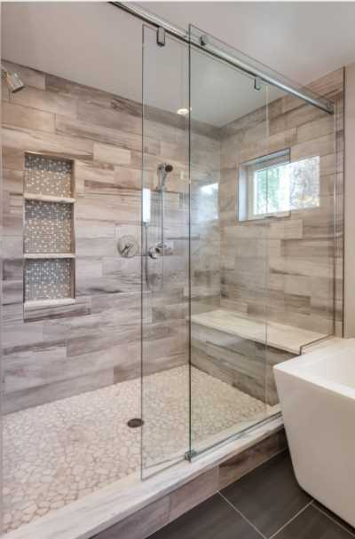 23 Brown Tile Design Ideas For Your, Dark Brown Tile Bathroom Floor