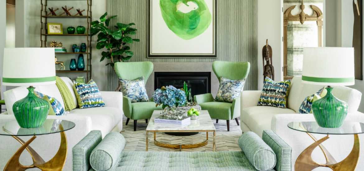 Green Color Living Room Decor Ideas Header