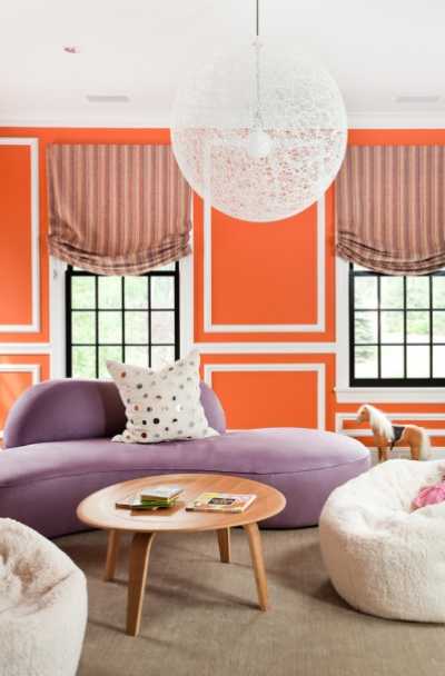 Orange Color Living Room Decor Ideas