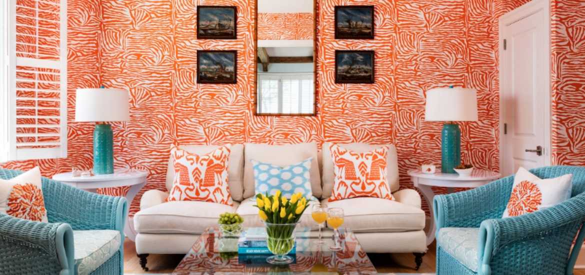 Orange Color Living Room Decor Ideas