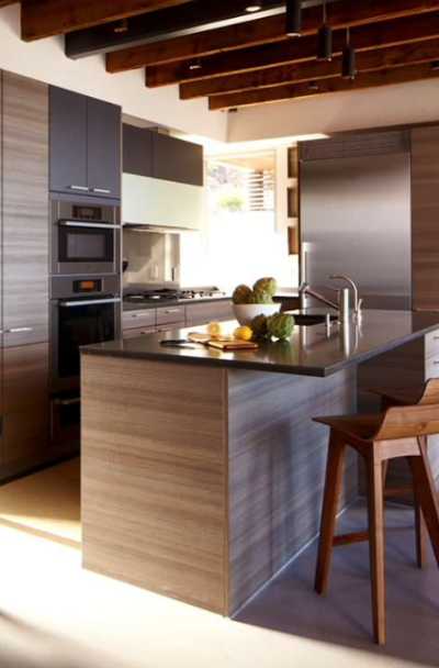 Walnut Cabinets In Kitchen