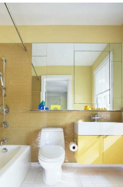 23 Yellow Tile Design Ideas For Your, Yellow Bathroom Tile