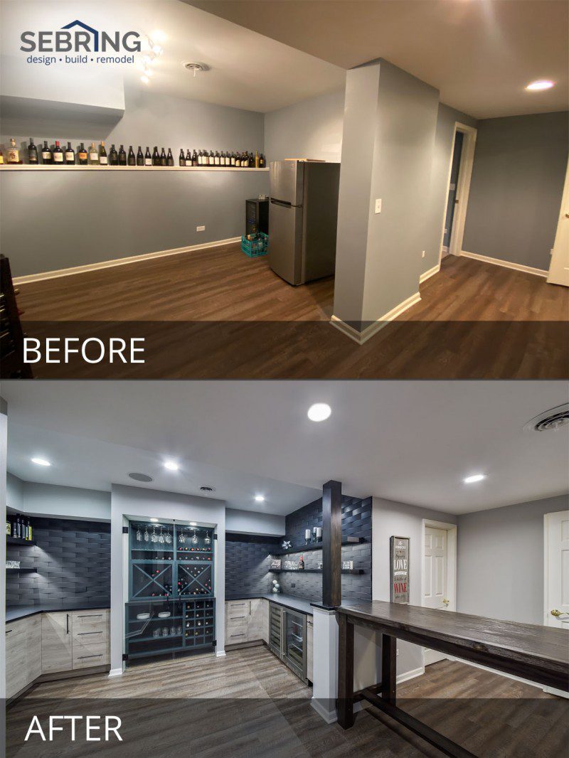 Mark & Melinda's Basement Before & After Pictures | Sebring Design Build