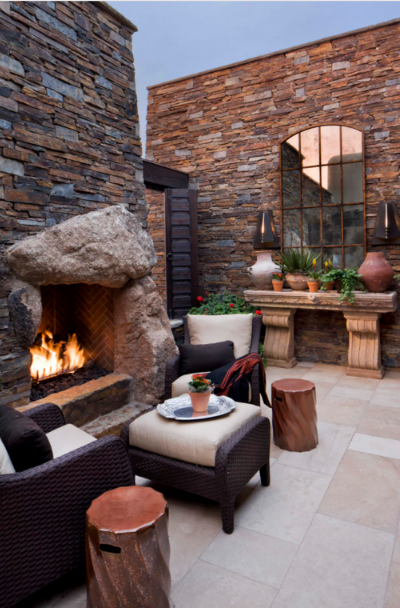 Stacked Stone Fireplace Ideas