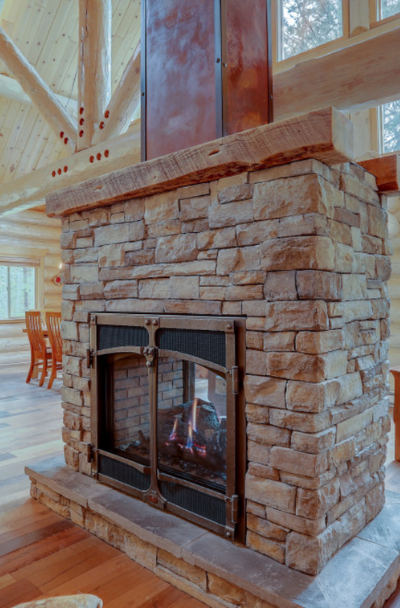 41 Stacked Stone Fireplace Ideas, How To Put Stacked Stone Over Brick Fireplace
