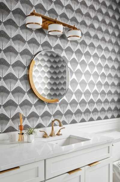 54 Ways to Use Bold Wallpaper In Your Bathroom | HGTV