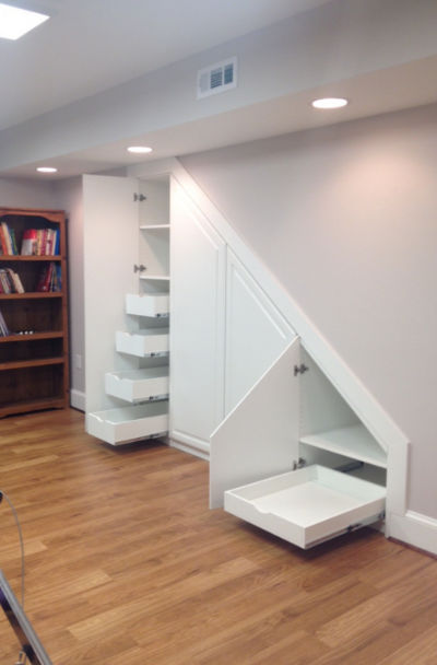 37 Under Stair Storage Design Ideas, How To Build Shelves Under Basement Stairs