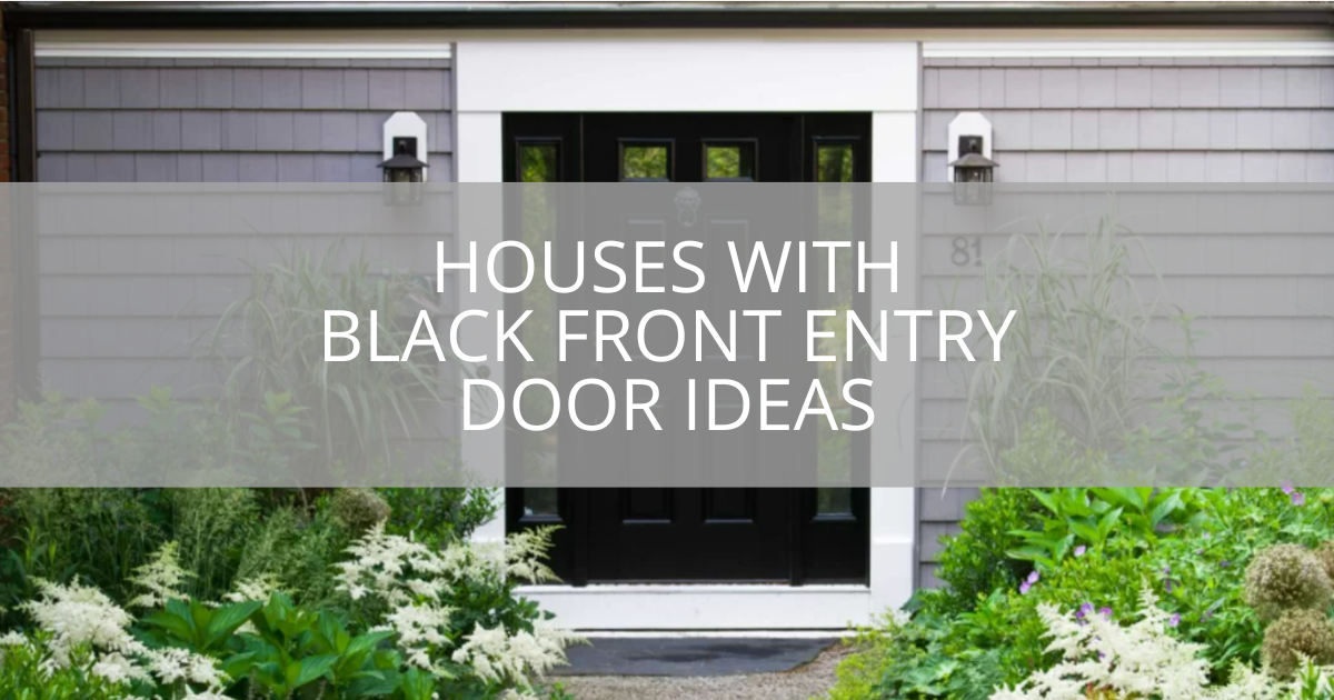 Houses With Black Front Entry Door Ideas