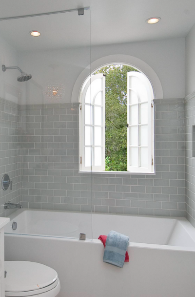 31 Shower Window Design Ideas, Bathtub Shower With Window