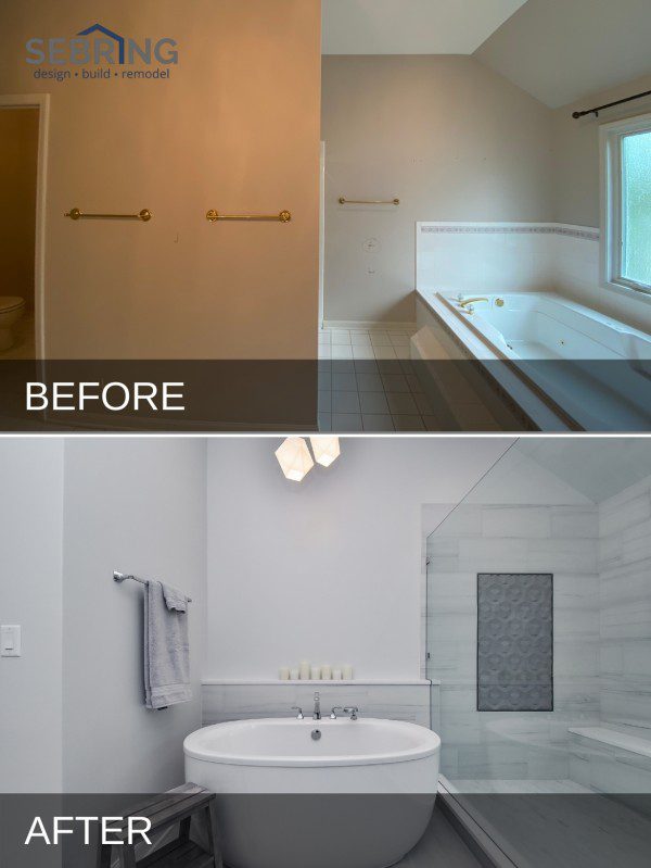 Nick & Luna's Master Bathroom Before & After Pictures | Sebring Design ...