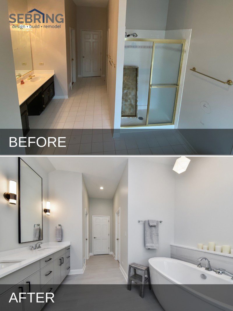 Nick & Luna's Master Bathroom Before & After Pictures | Sebring Design ...
