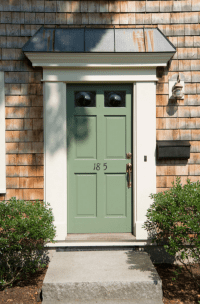 21 Houses With Green Front Entry Door Ideas 