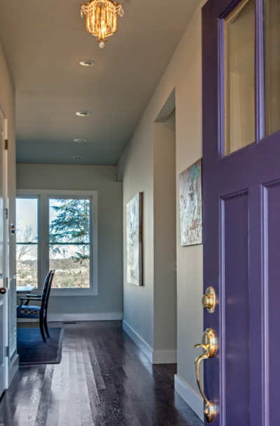 Houses With Purple Front Entry Door Ideas
