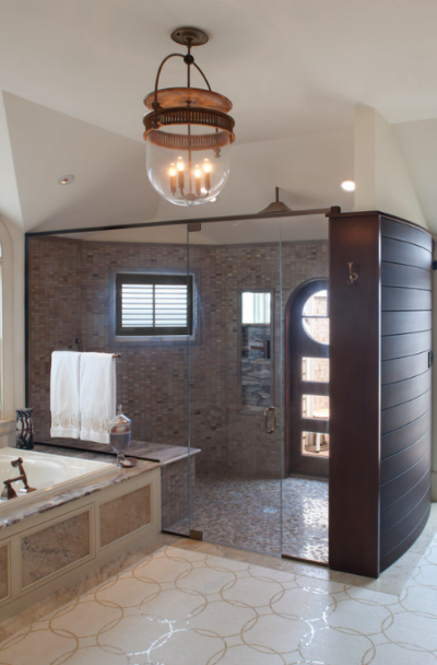 black-framed-gridscape-industrial-shower-door-ideas