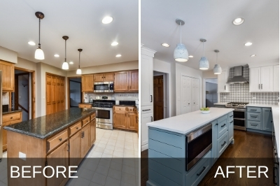 Naperville Farmhouse Kitchen Before and After