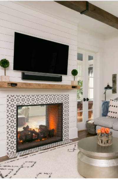 53 Shiplap Fireplace Wall Design Ideas, Pictures Of Corner Fireplaces With Shiplap