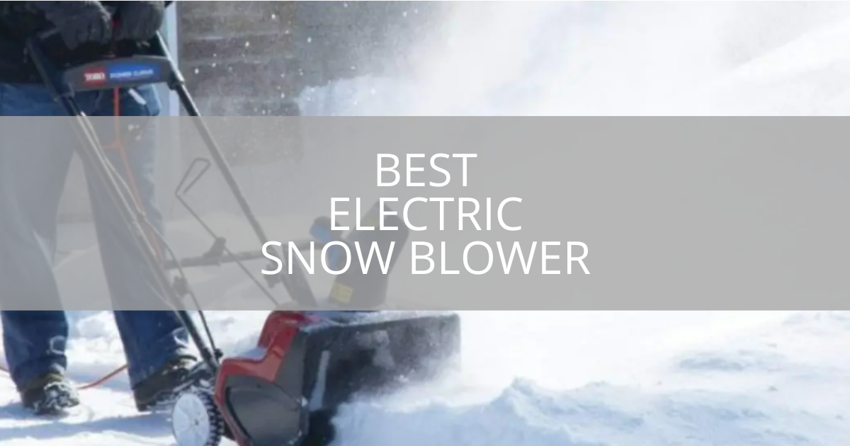 Best Electric Snow Blower