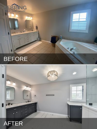 Elmhurst Master Bathroom Before & After Pictures | Sebring Design Build