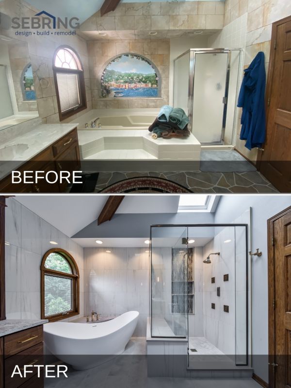 Chris & Joe's Master Bathroom Before & After Pictures | Sebring Design ...