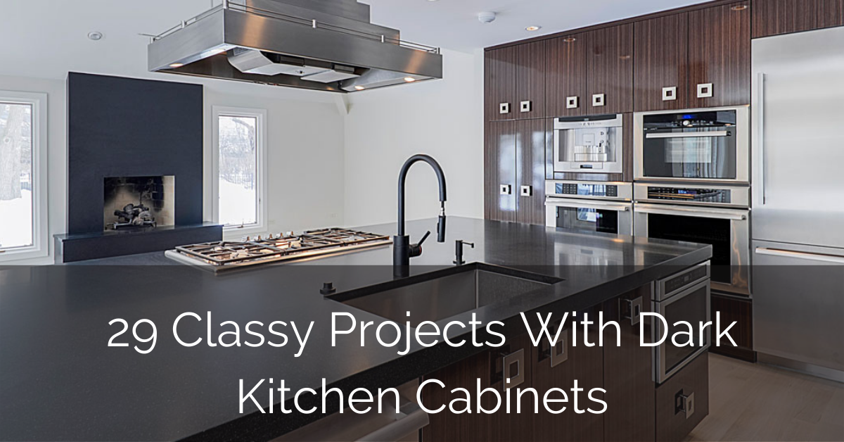 29 Classy Projects With Dark Kitchen Cabinets