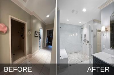Master Bathroom Remodel B&A Pictures